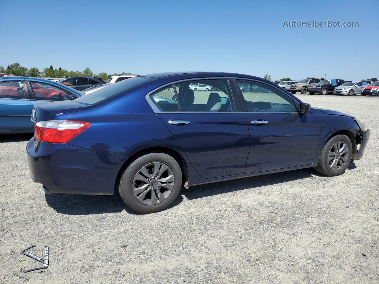 2014 Honda Accord Lx Blue vin: 1HGCR2F36EA269140