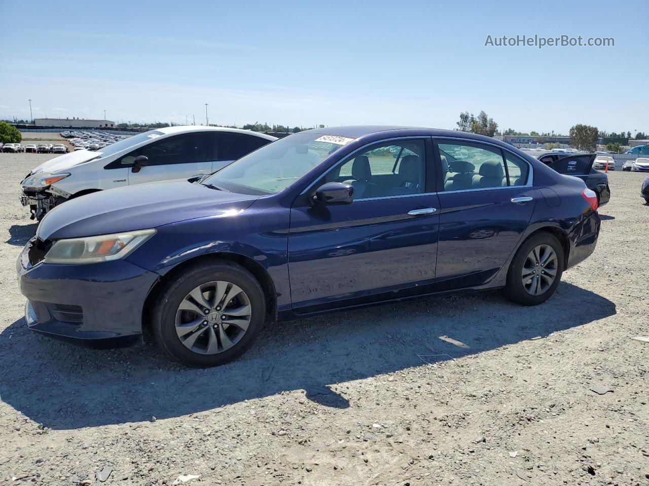 2014 Honda Accord Lx Blue vin: 1HGCR2F36EA269140