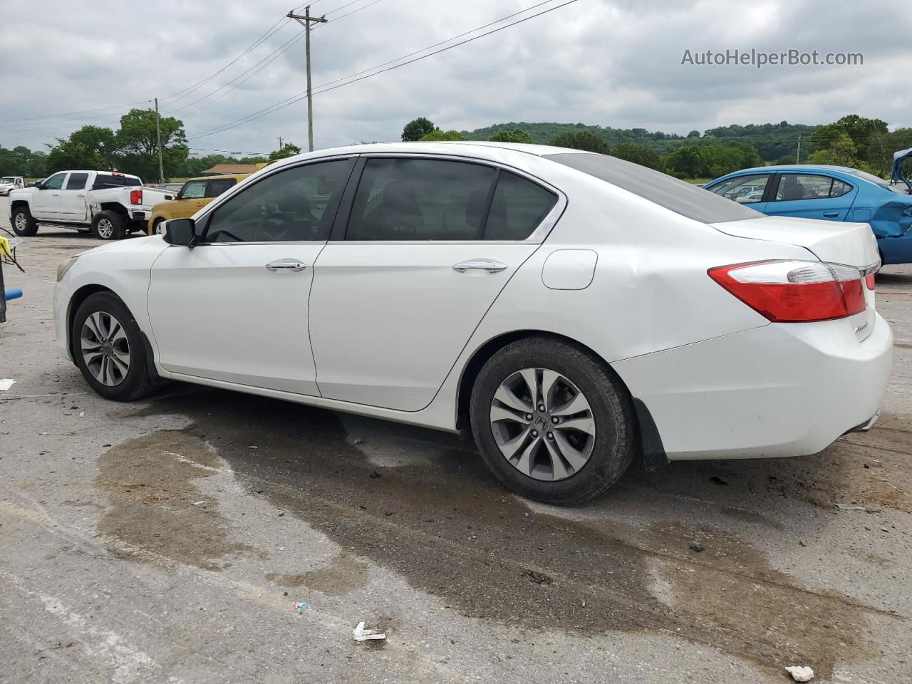 2015 Honda Accord Lx White vin: 1HGCR2F36FA043777