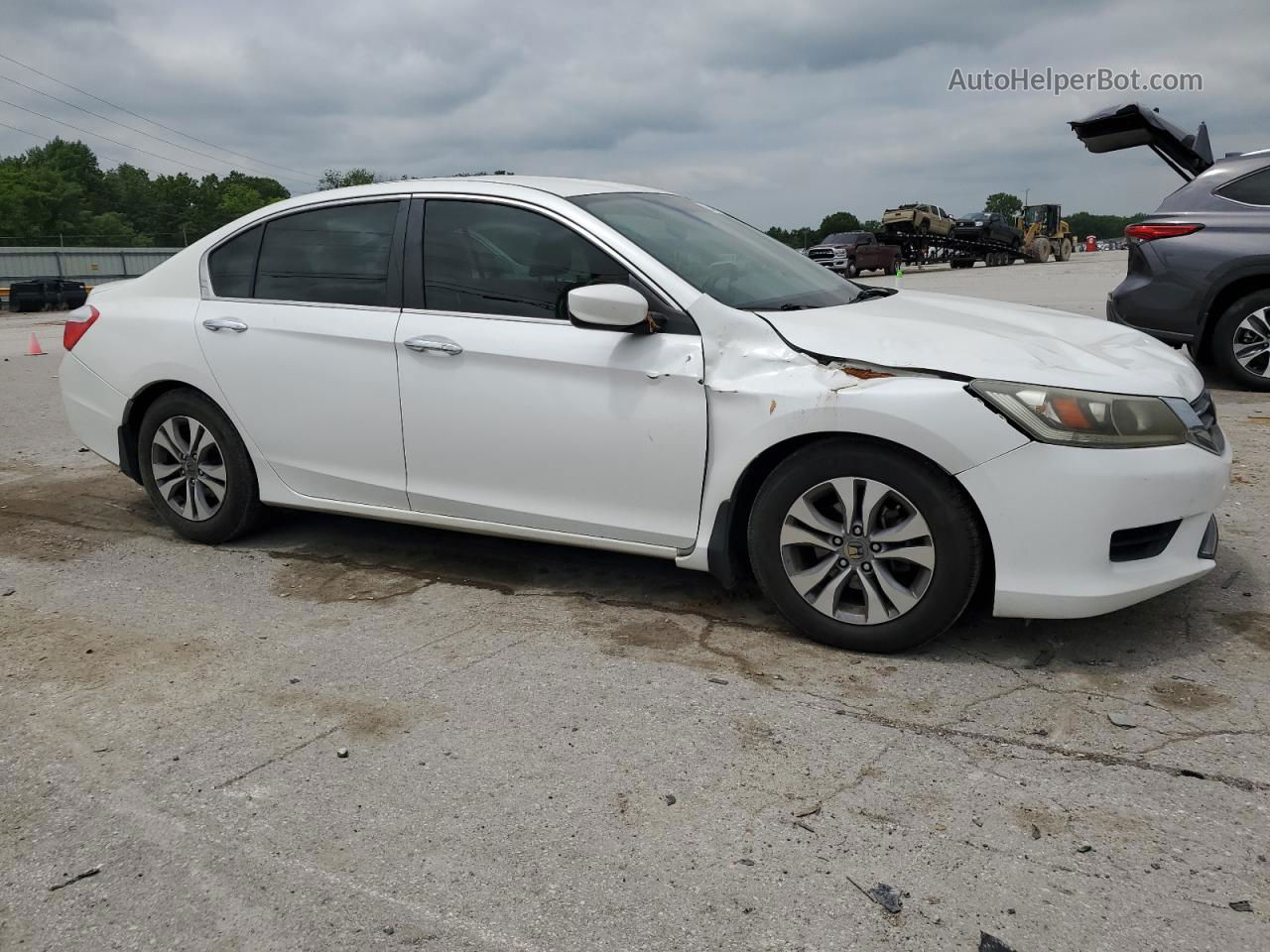 2015 Honda Accord Lx White vin: 1HGCR2F36FA043777