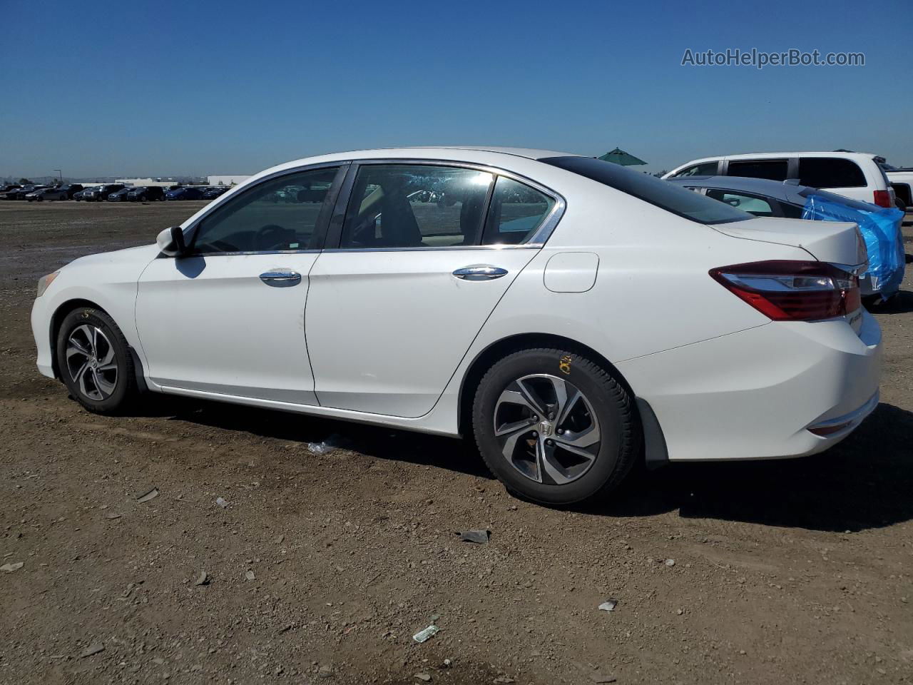 2016 Honda Accord Lx White vin: 1HGCR2F36GA008528