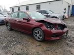 2016 Honda Accord Lx Burgundy vin: 1HGCR2F36GA039455