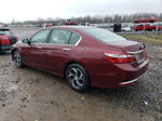 2016 Honda Accord Lx Бордовый vin: 1HGCR2F36GA039455