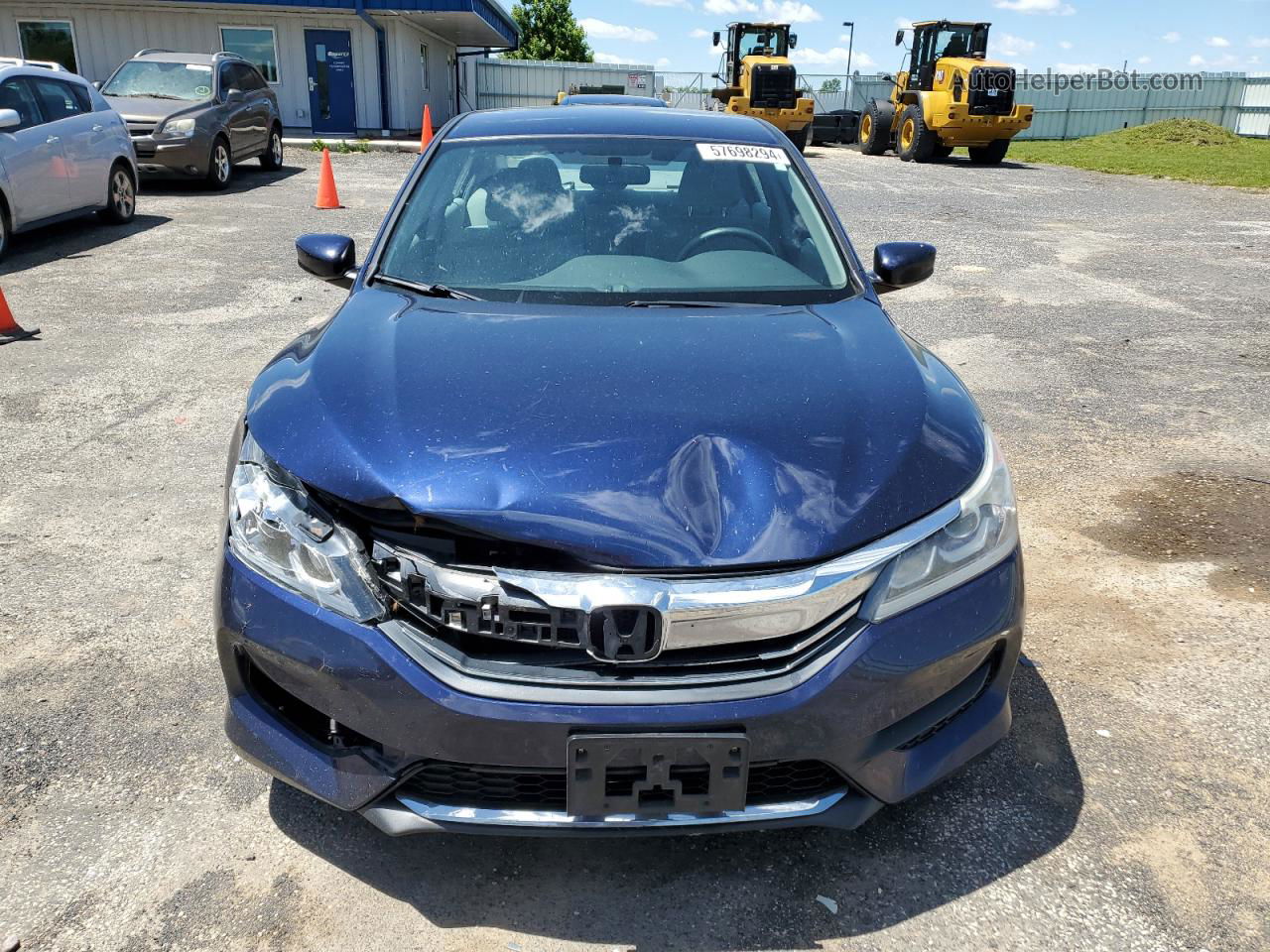 2016 Honda Accord Lx Blue vin: 1HGCR2F36GA057440