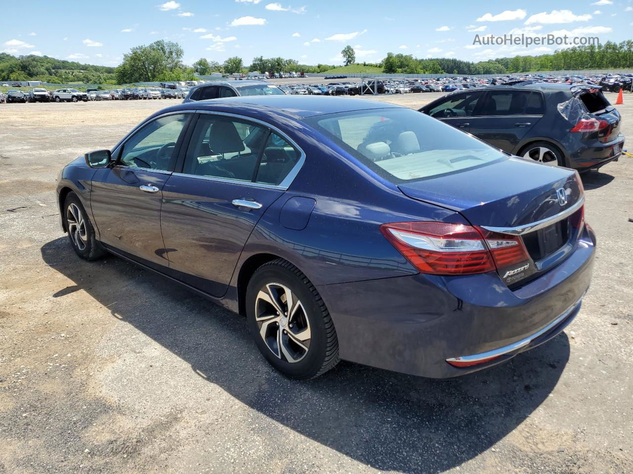 2016 Honda Accord Lx Blue vin: 1HGCR2F36GA057440