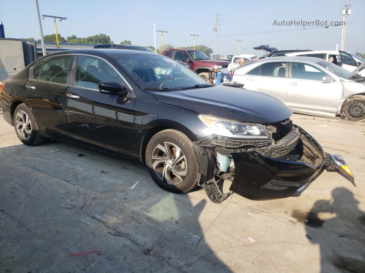 2017 Honda Accord Lx Black vin: 1HGCR2F36HA011186