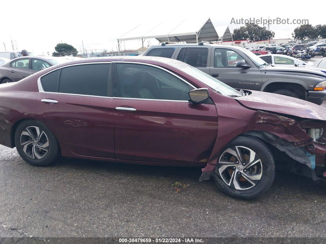 2017 Honda Accord Lx Burgundy vin: 1HGCR2F36HA030708