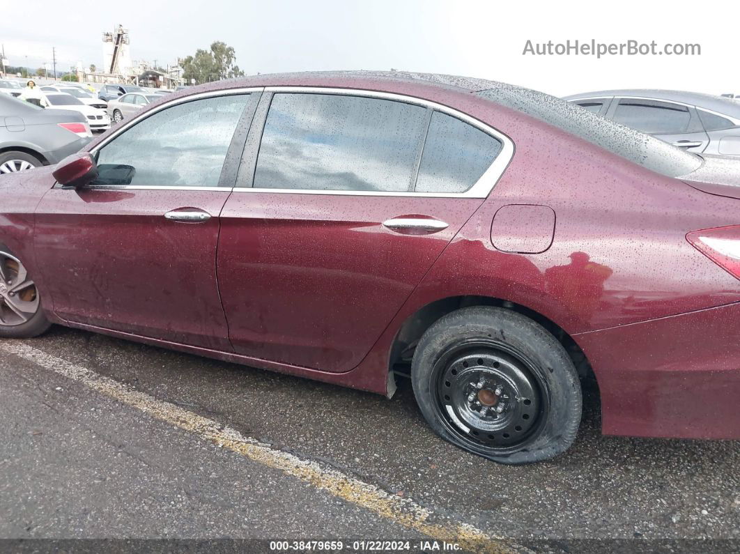 2017 Honda Accord Lx Burgundy vin: 1HGCR2F36HA030708