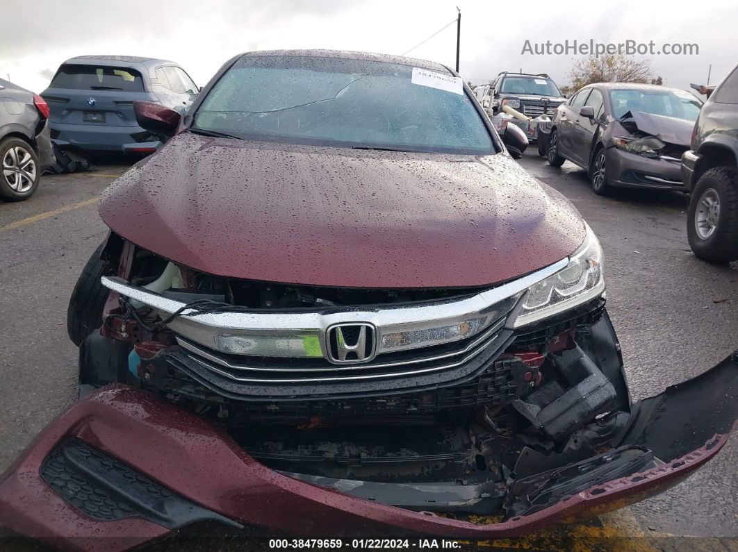 2017 Honda Accord Lx Burgundy vin: 1HGCR2F36HA030708