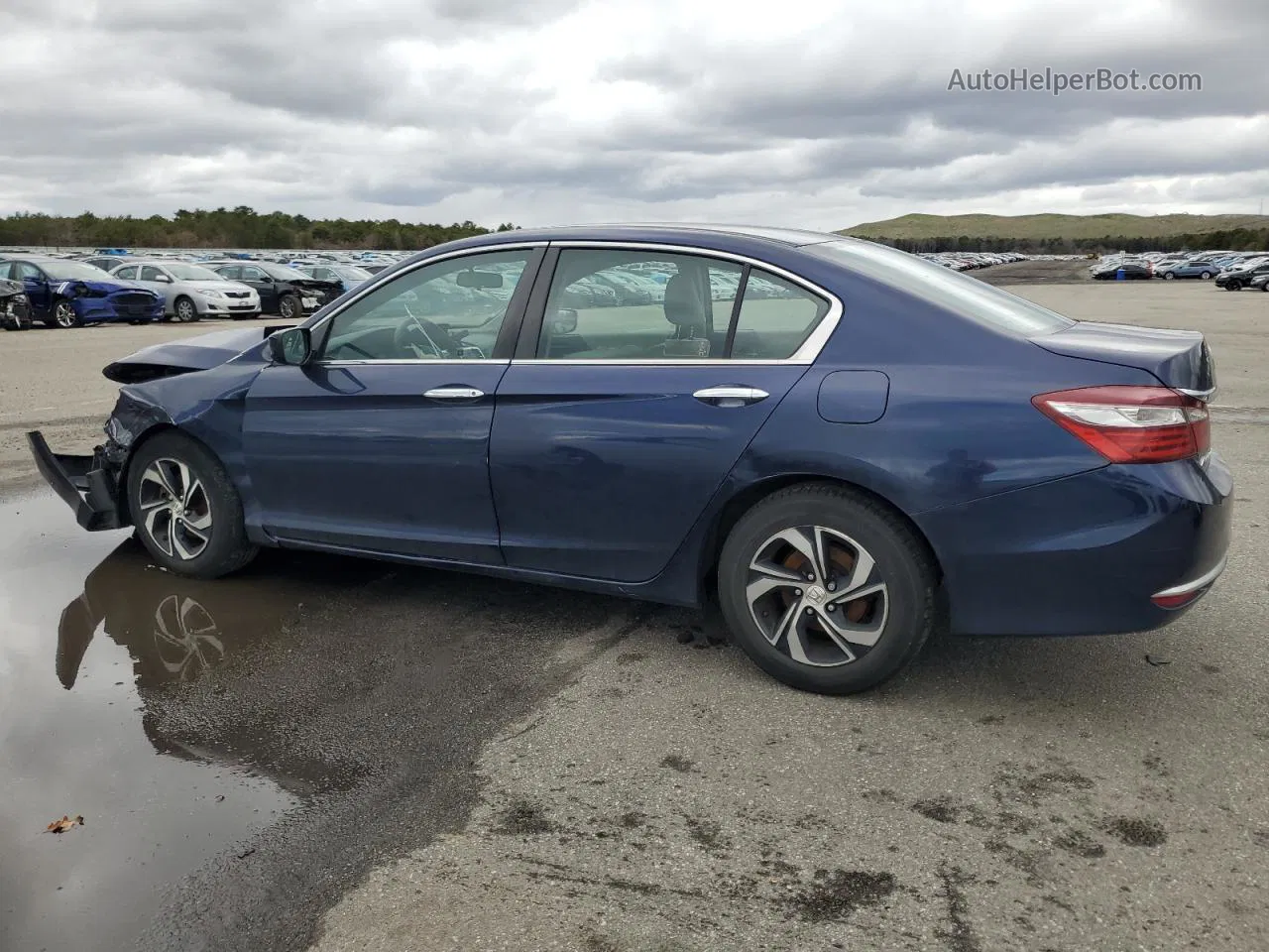 2017 Honda Accord Lx Blue vin: 1HGCR2F36HA072957