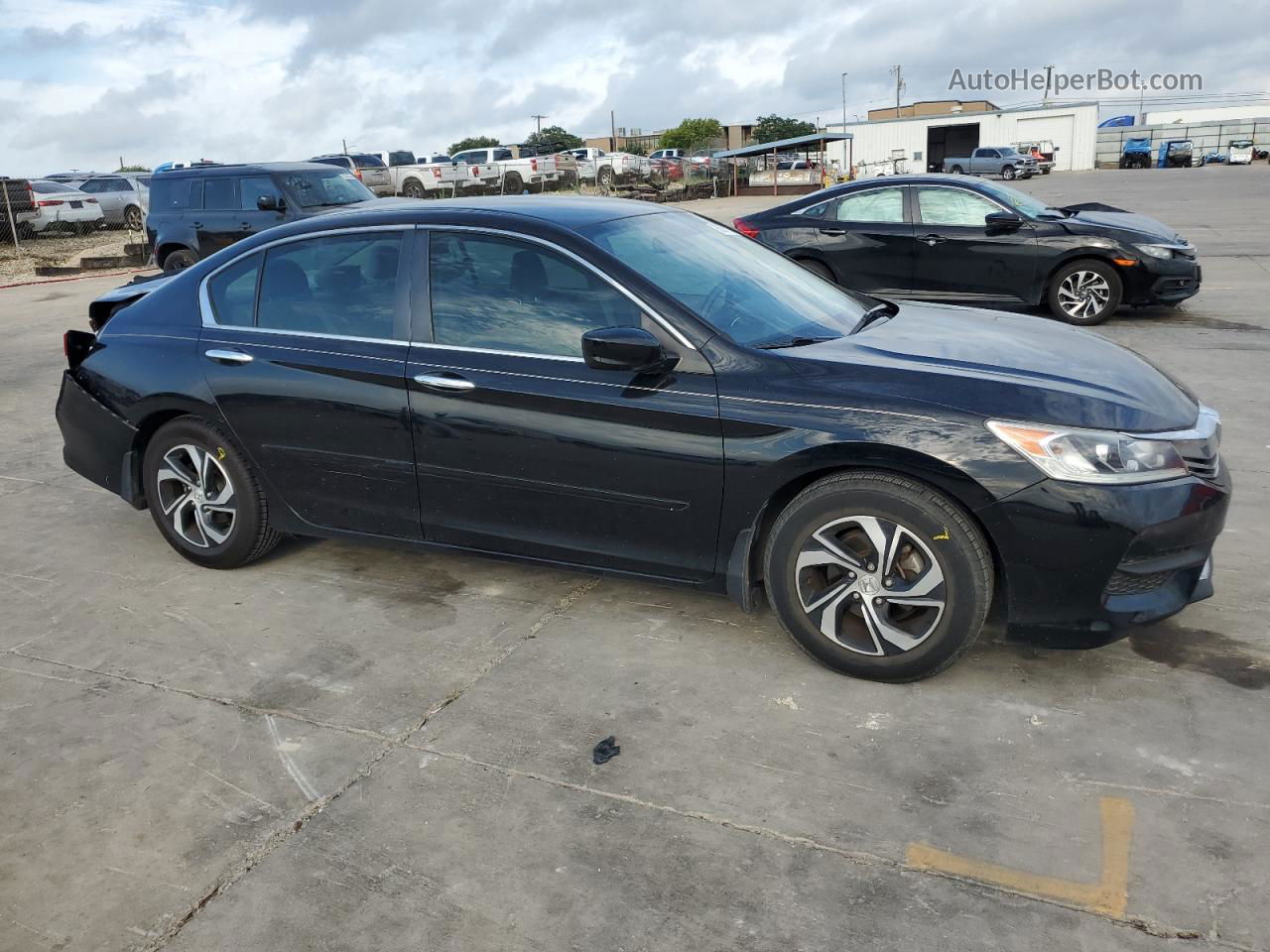 2017 Honda Accord Lx Black vin: 1HGCR2F36HA127732