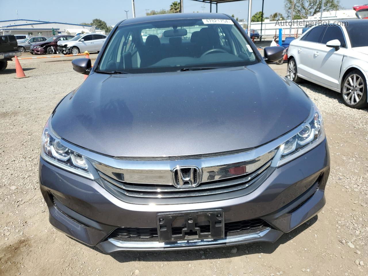 2017 Honda Accord Lx Gray vin: 1HGCR2F36HA184027