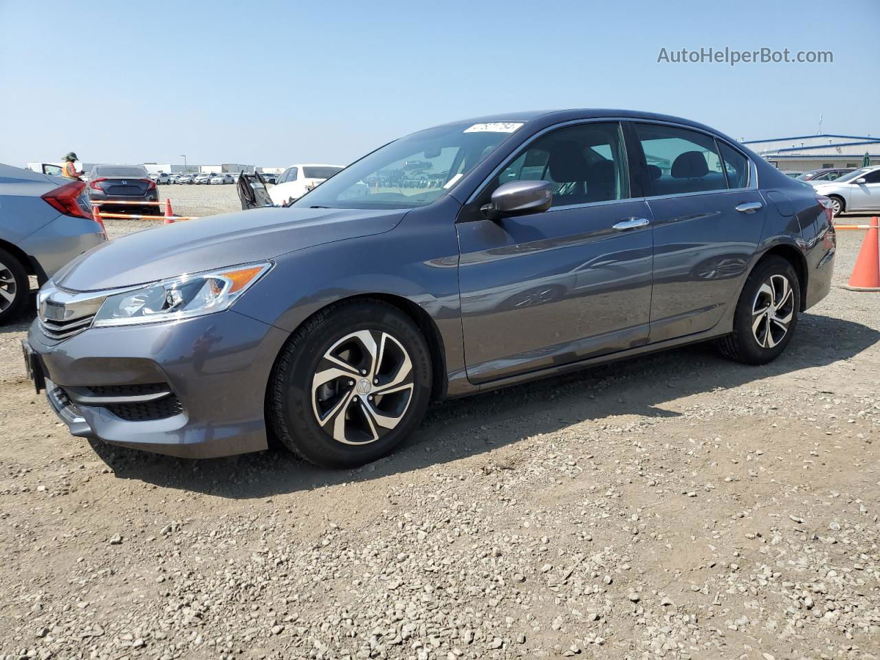 2017 Honda Accord Lx Gray vin: 1HGCR2F36HA184027