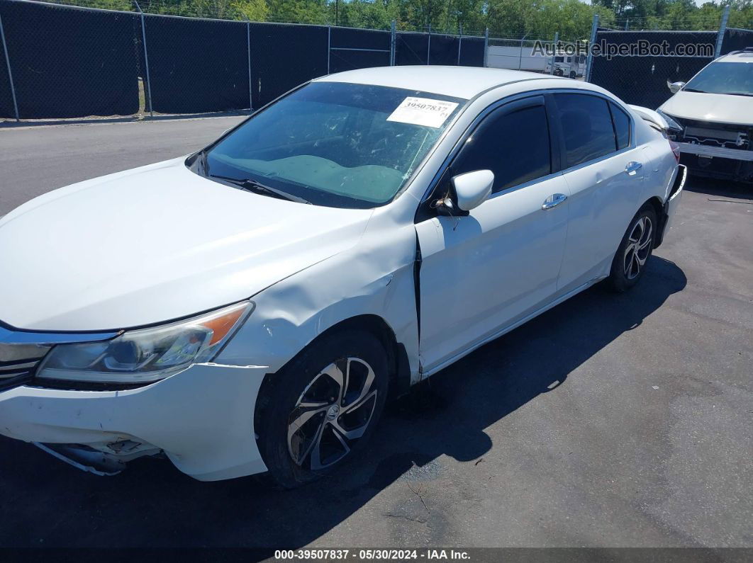 2017 Honda Accord Lx White vin: 1HGCR2F36HA190958