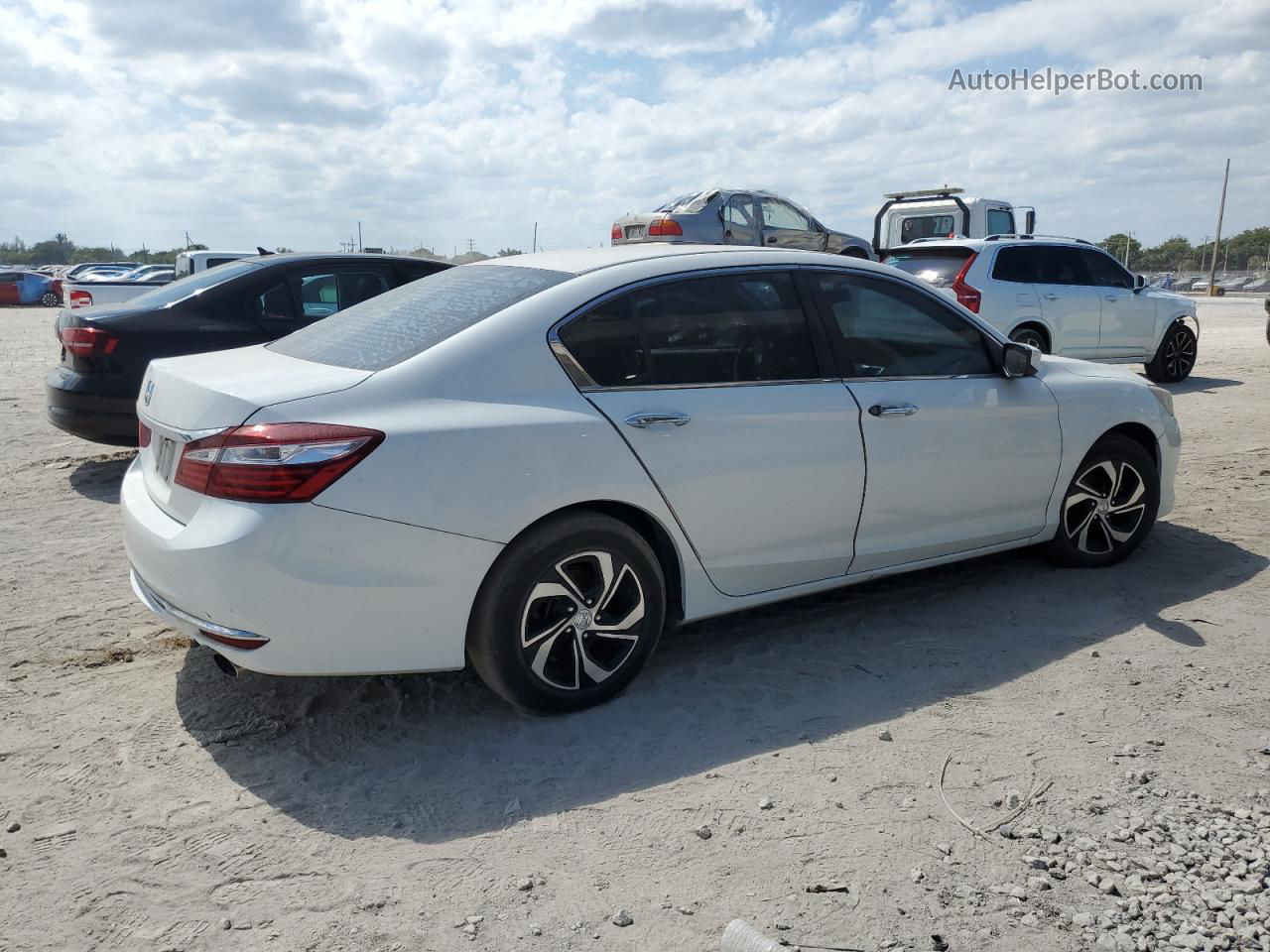 2017 Honda Accord Lx White vin: 1HGCR2F36HA217673