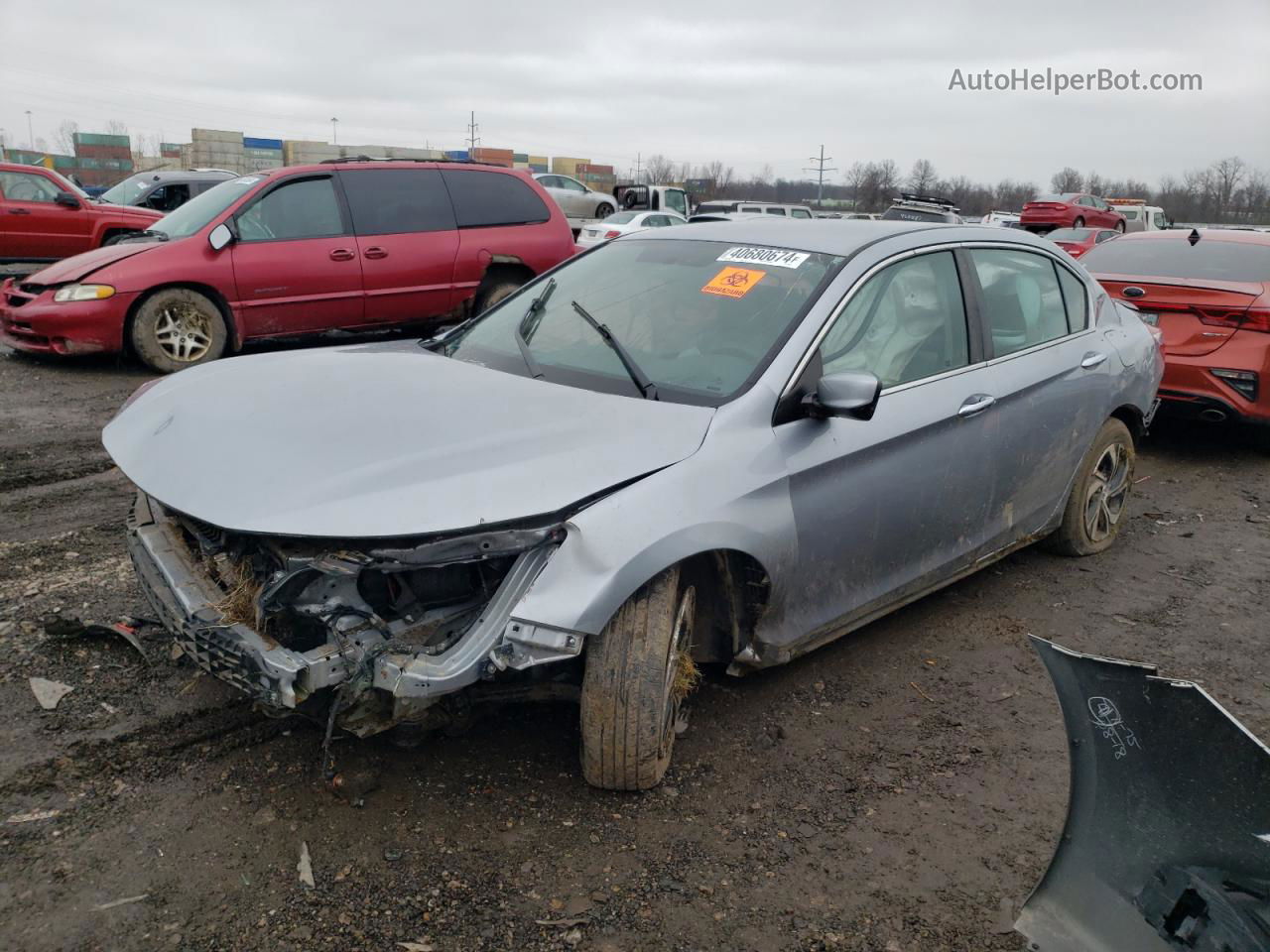 2017 Honda Accord Lx Silver vin: 1HGCR2F36HA294222