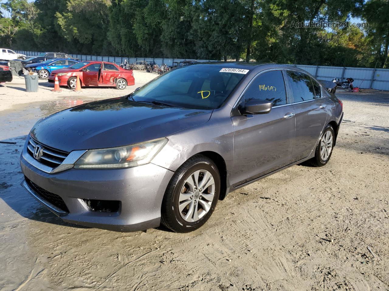 2014 Honda Accord Lx Gray vin: 1HGCR2F37EA012603