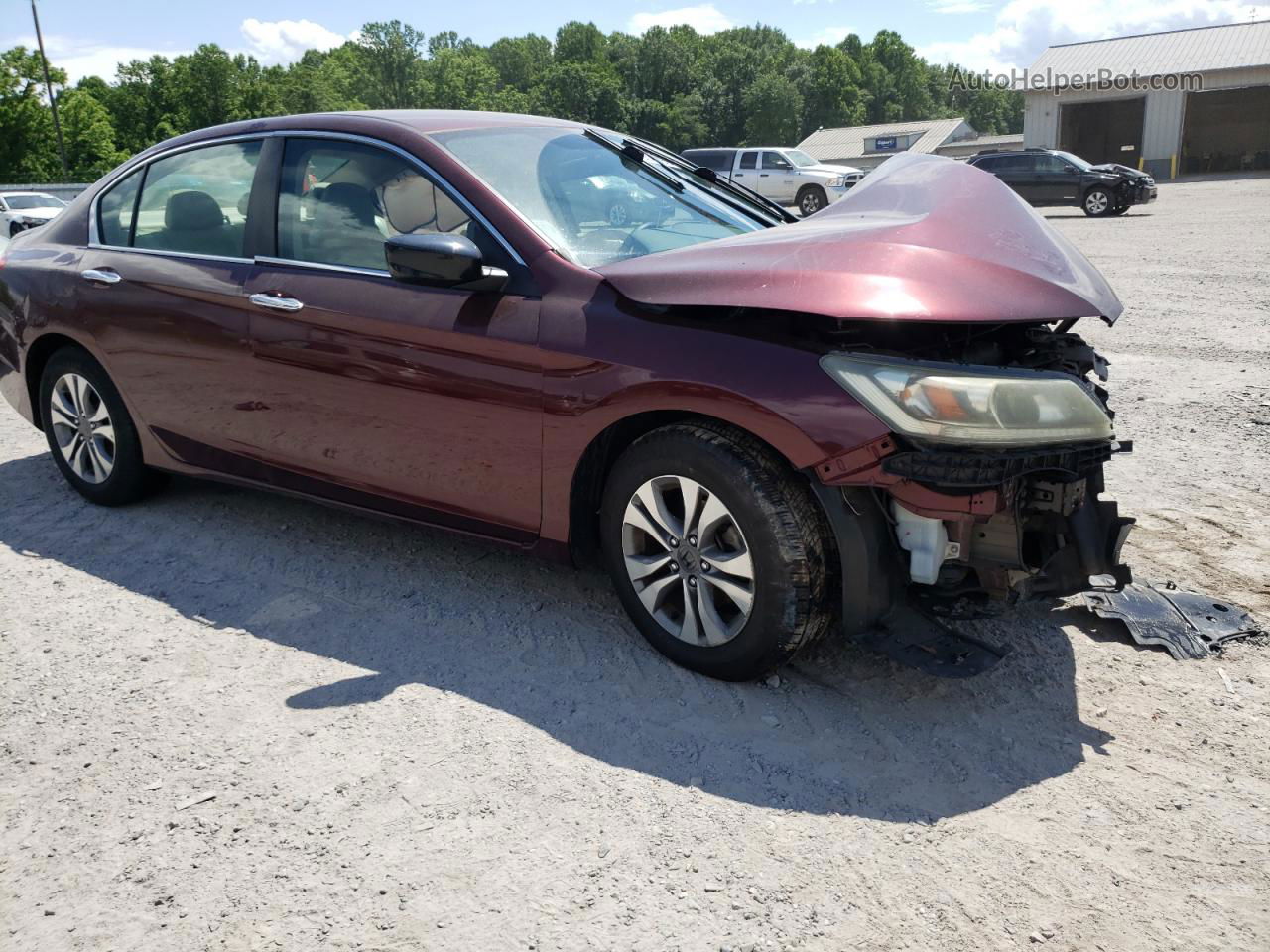 2014 Honda Accord Lx Burgundy vin: 1HGCR2F37EA026338