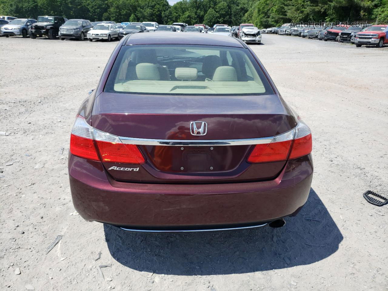 2014 Honda Accord Lx Burgundy vin: 1HGCR2F37EA026338