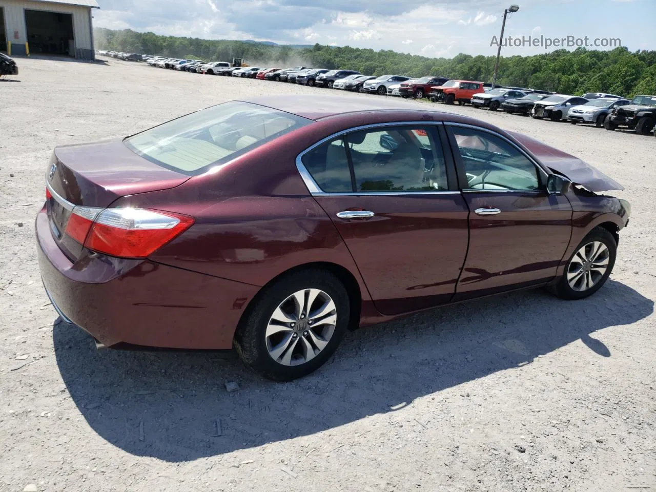 2014 Honda Accord Lx Burgundy vin: 1HGCR2F37EA026338