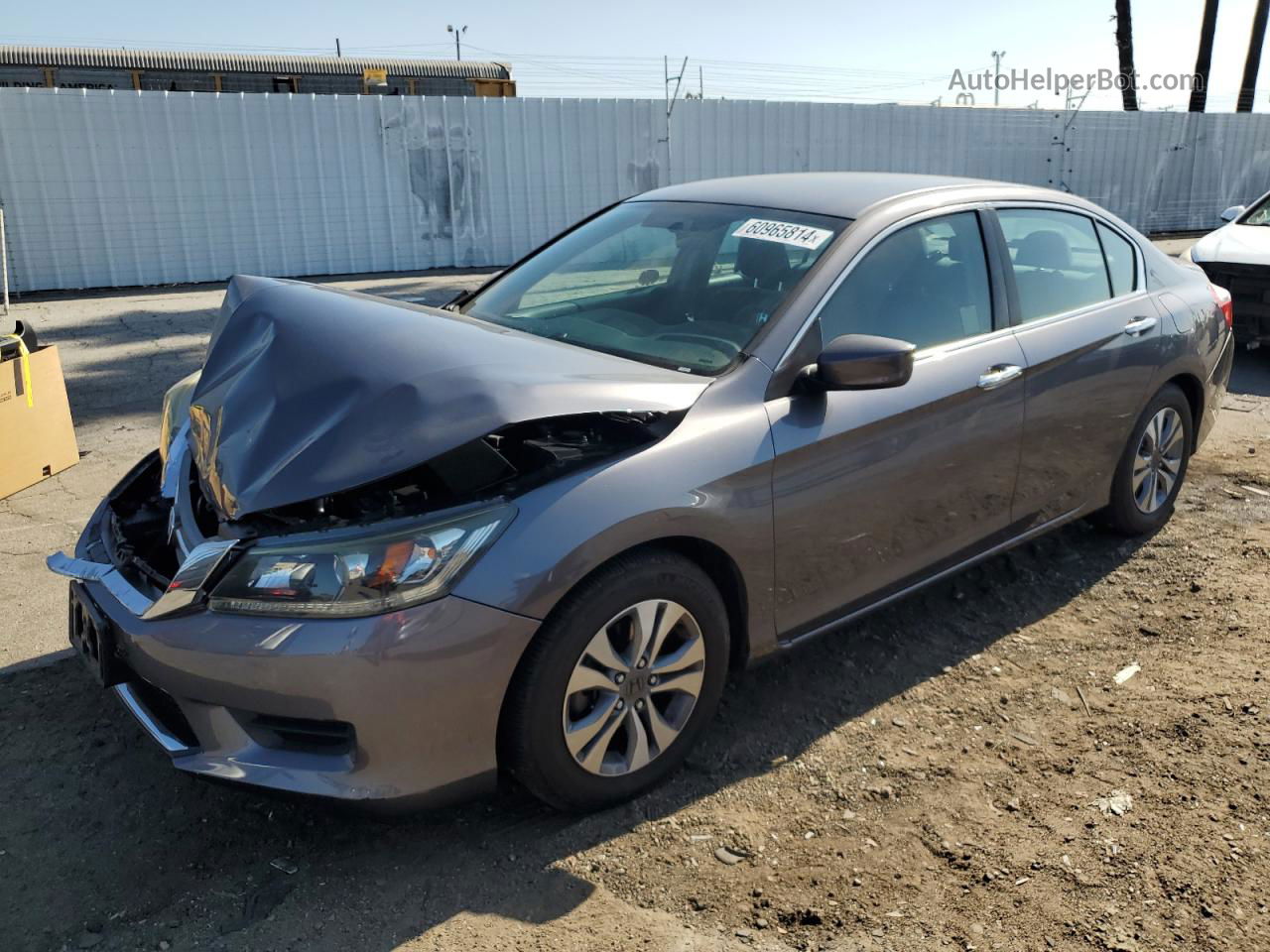 2014 Honda Accord Lx Gray vin: 1HGCR2F37EA056701