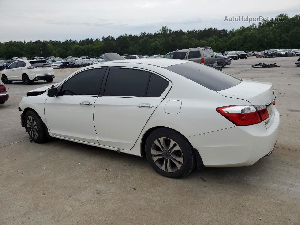 2014 Honda Accord Lx White vin: 1HGCR2F37EA063535