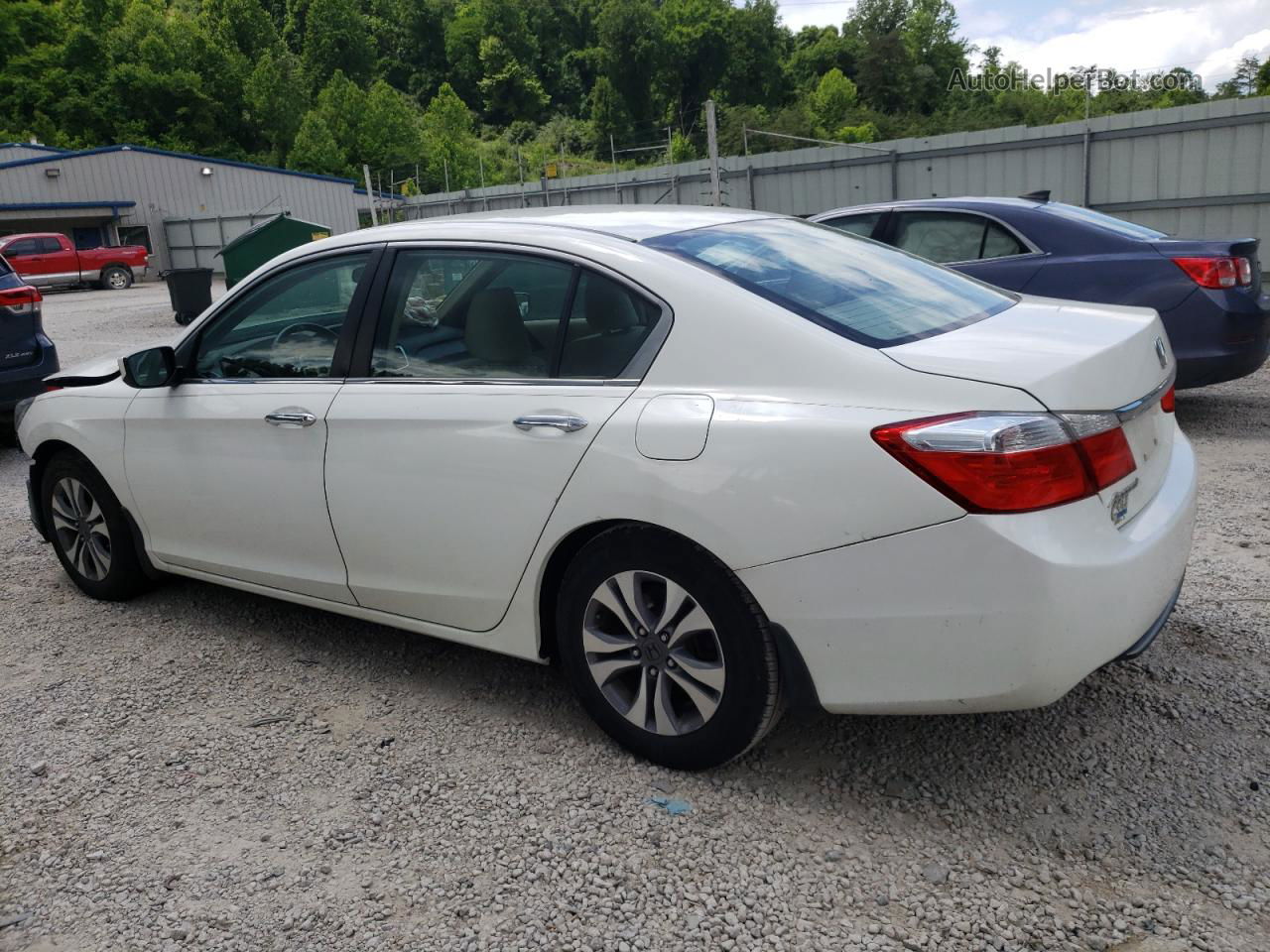 2014 Honda Accord Lx White vin: 1HGCR2F37EA120672