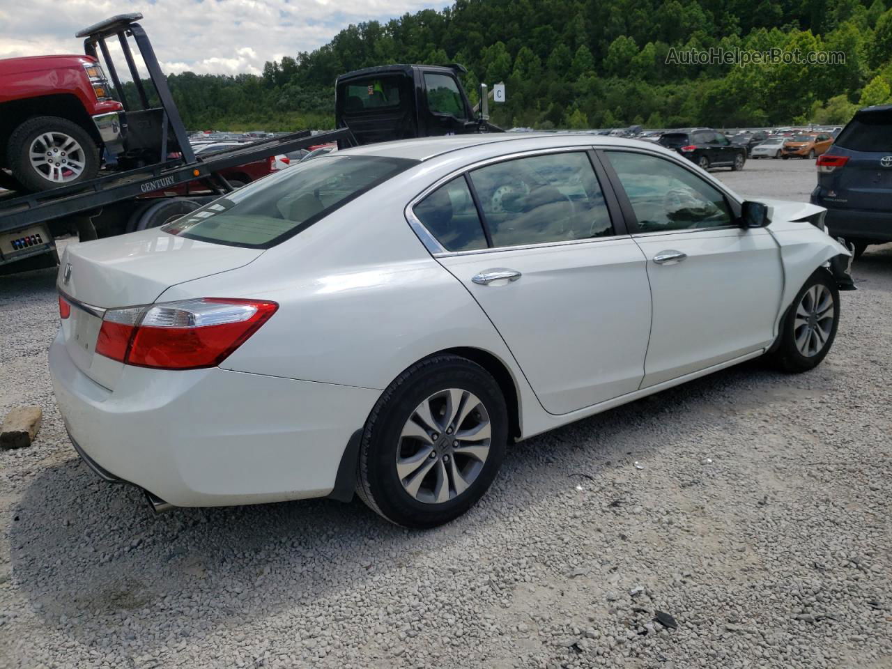 2014 Honda Accord Lx White vin: 1HGCR2F37EA120672