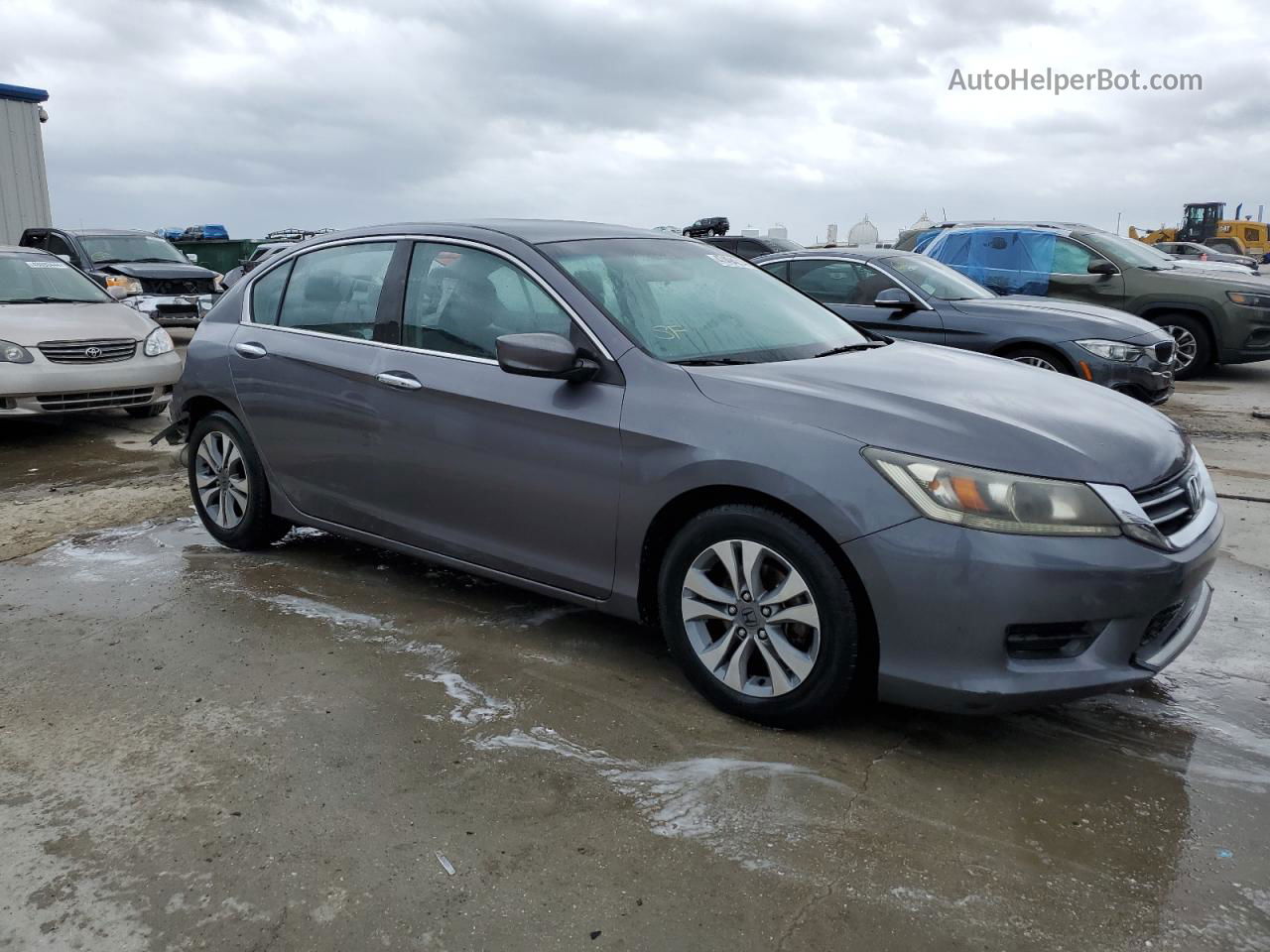 2014 Honda Accord Lx Gray vin: 1HGCR2F37EA171511