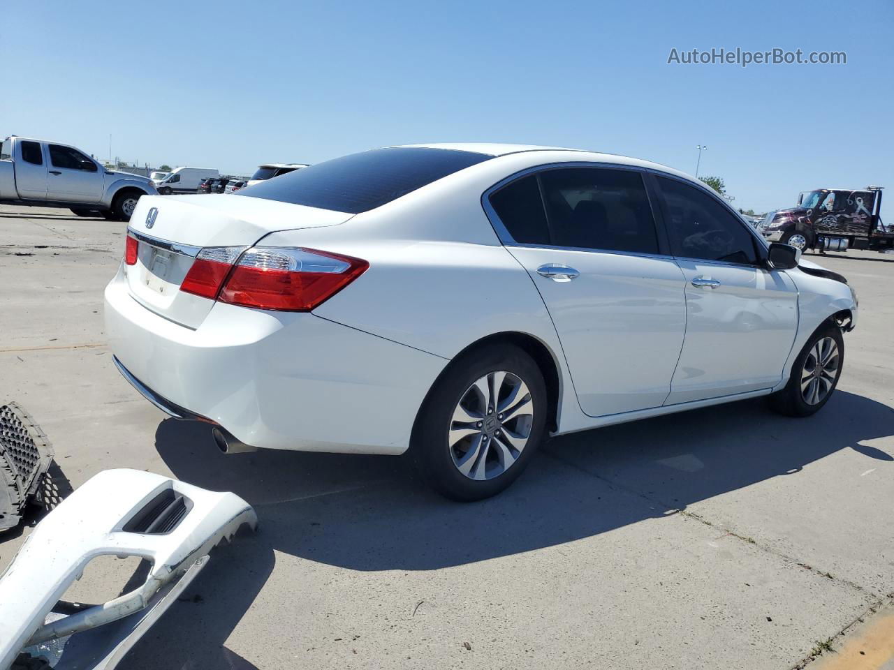 2014 Honda Accord Lx White vin: 1HGCR2F37EA206130