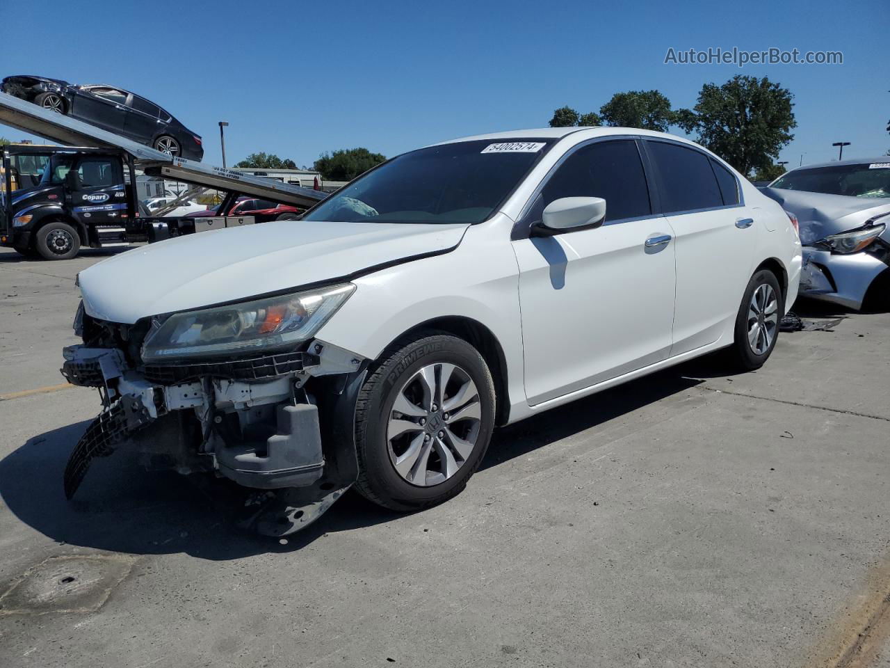 2014 Honda Accord Lx White vin: 1HGCR2F37EA206130