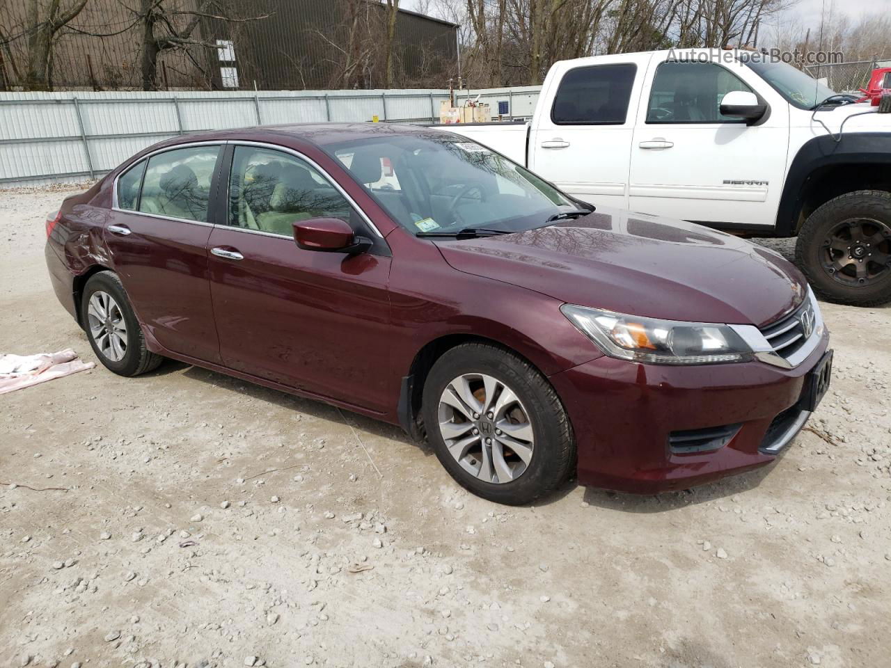 2014 Honda Accord Lx Burgundy vin: 1HGCR2F37EA301514