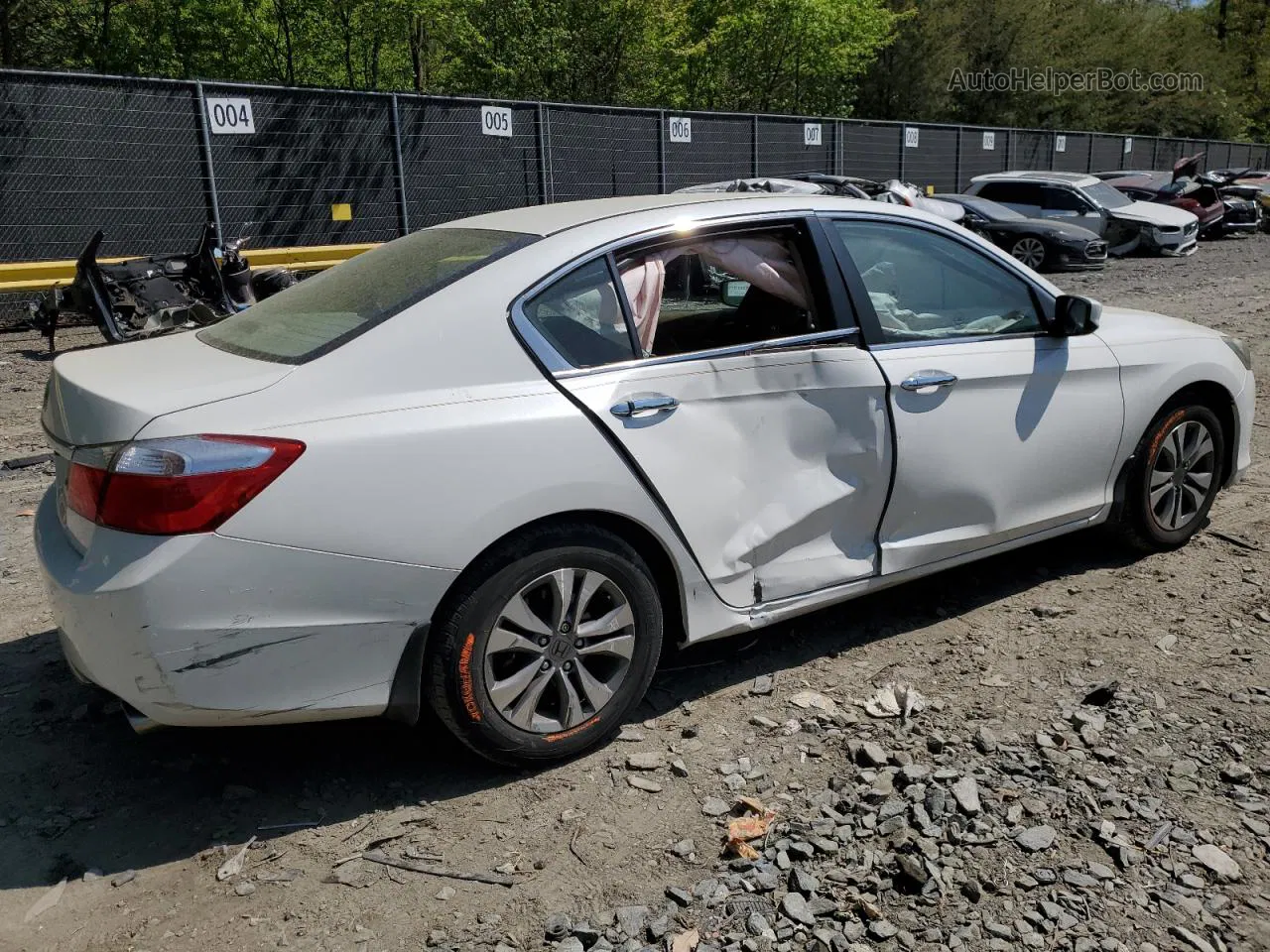 2015 Honda Accord Lx White vin: 1HGCR2F37FA026096