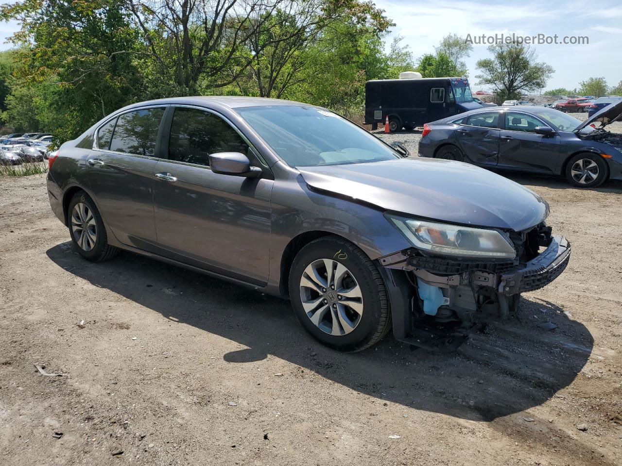 2015 Honda Accord Lx Gray vin: 1HGCR2F37FA092129