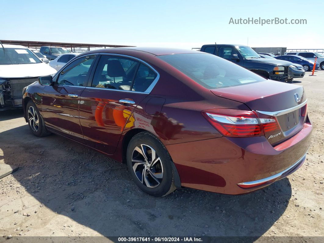 2016 Honda Accord Lx Maroon vin: 1HGCR2F37GA003208