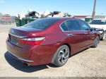 2016 Honda Accord Lx Maroon vin: 1HGCR2F37GA003208