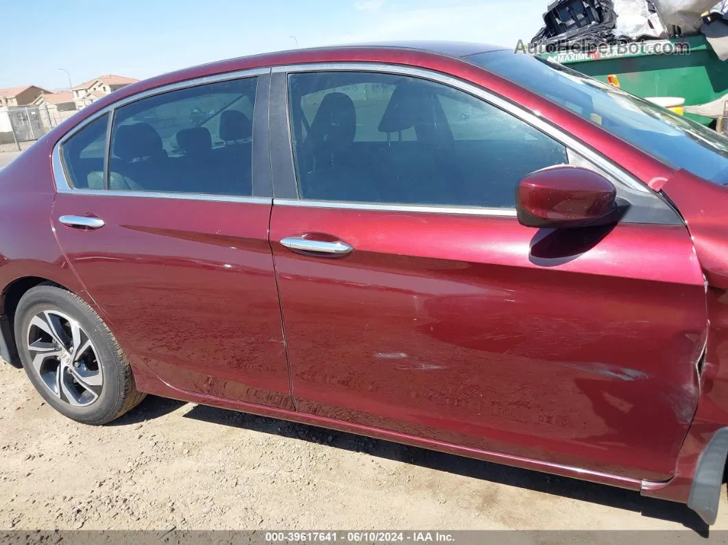 2016 Honda Accord Lx Maroon vin: 1HGCR2F37GA003208