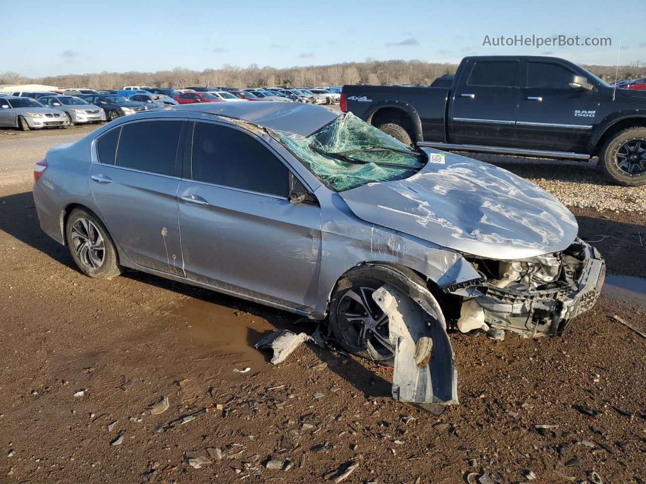 2016 Honda Accord Lx Silver vin: 1HGCR2F37GA008229