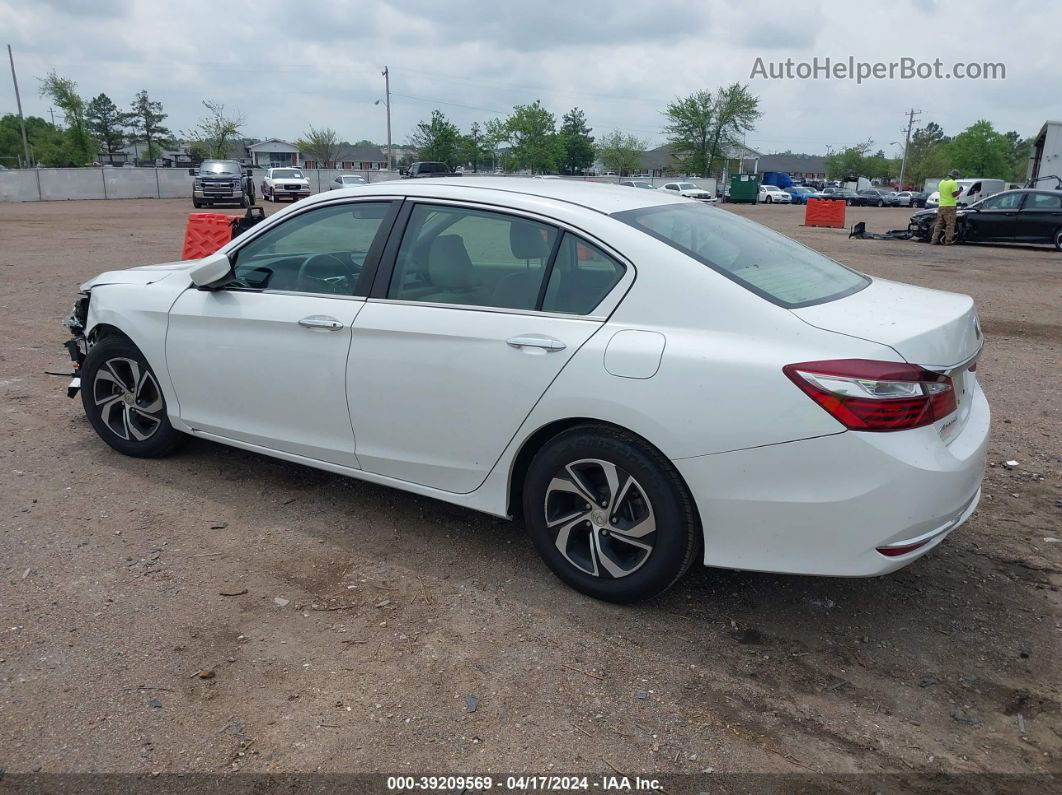 2016 Honda Accord Lx White vin: 1HGCR2F37GA120755