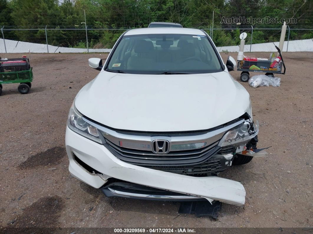 2016 Honda Accord Lx White vin: 1HGCR2F37GA120755