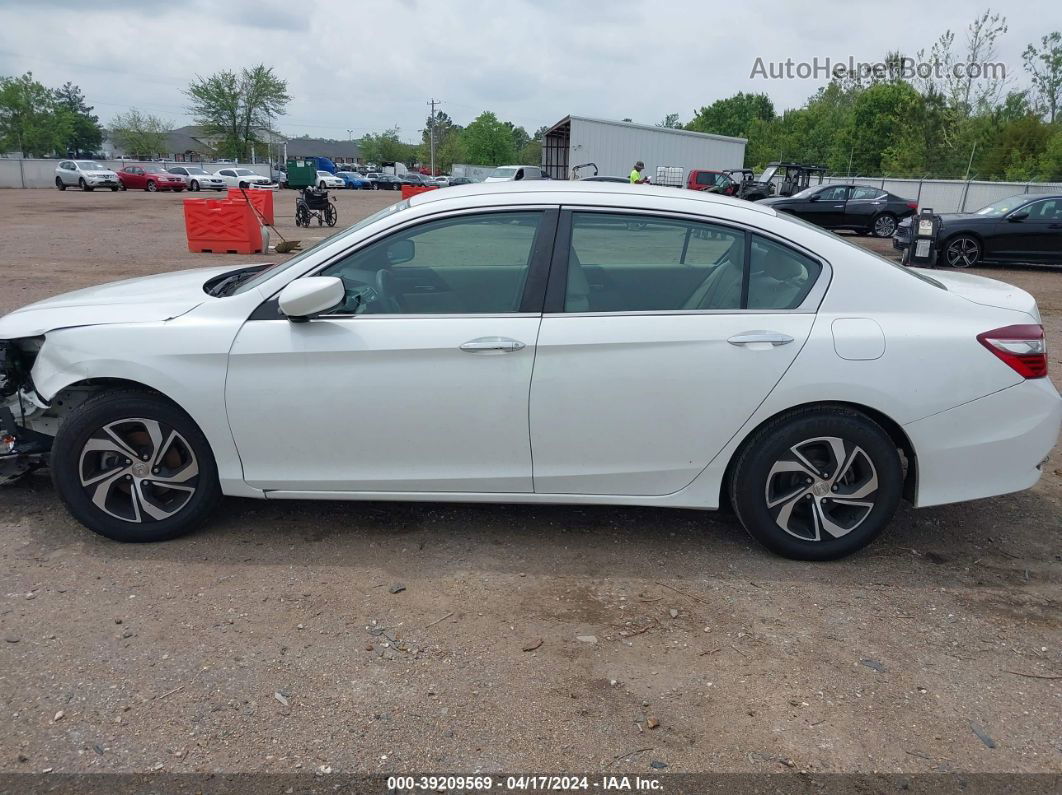 2016 Honda Accord Lx White vin: 1HGCR2F37GA120755