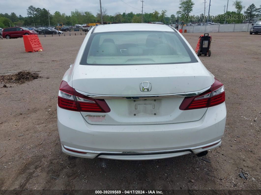 2016 Honda Accord Lx White vin: 1HGCR2F37GA120755