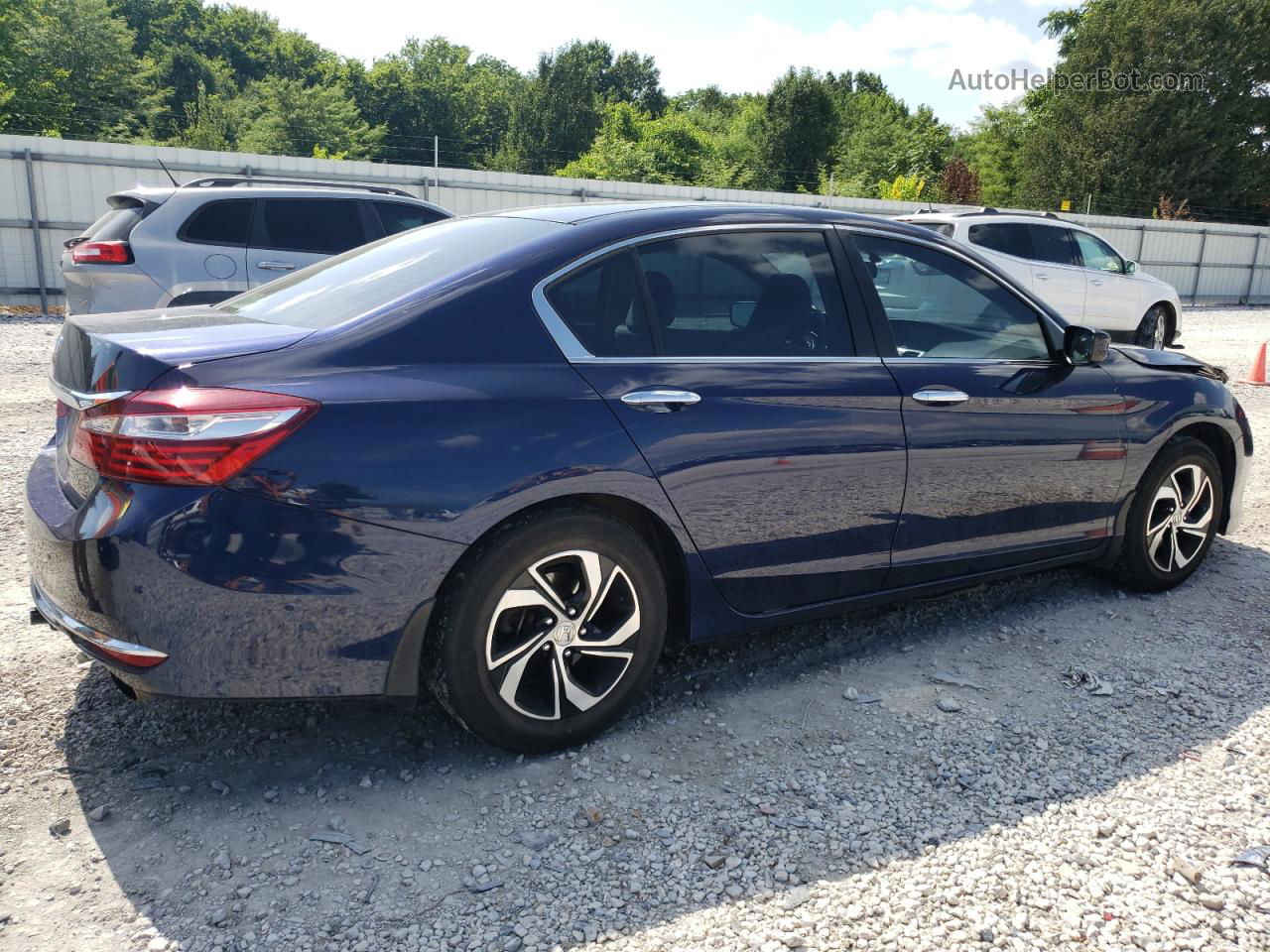 2016 Honda Accord Lx Blue vin: 1HGCR2F37GA191311