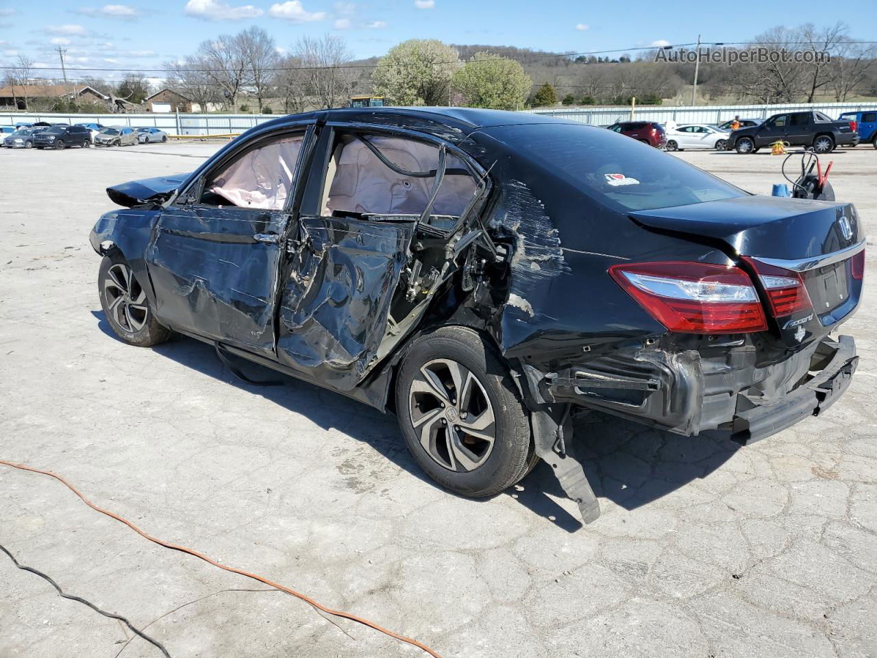 2016 Honda Accord Lx Black vin: 1HGCR2F37GA218832