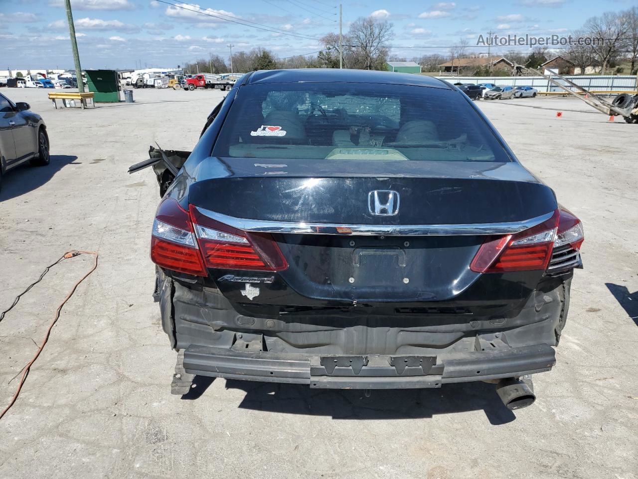 2016 Honda Accord Lx Black vin: 1HGCR2F37GA218832