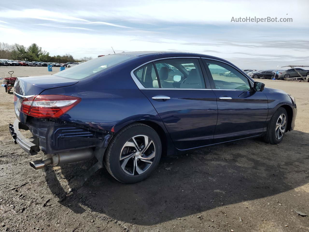 2016 Honda Accord Lx Blue vin: 1HGCR2F37GA231077