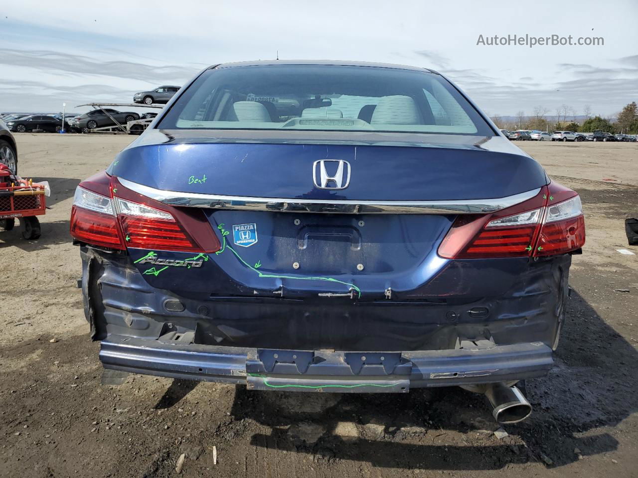 2016 Honda Accord Lx Blue vin: 1HGCR2F37GA231077