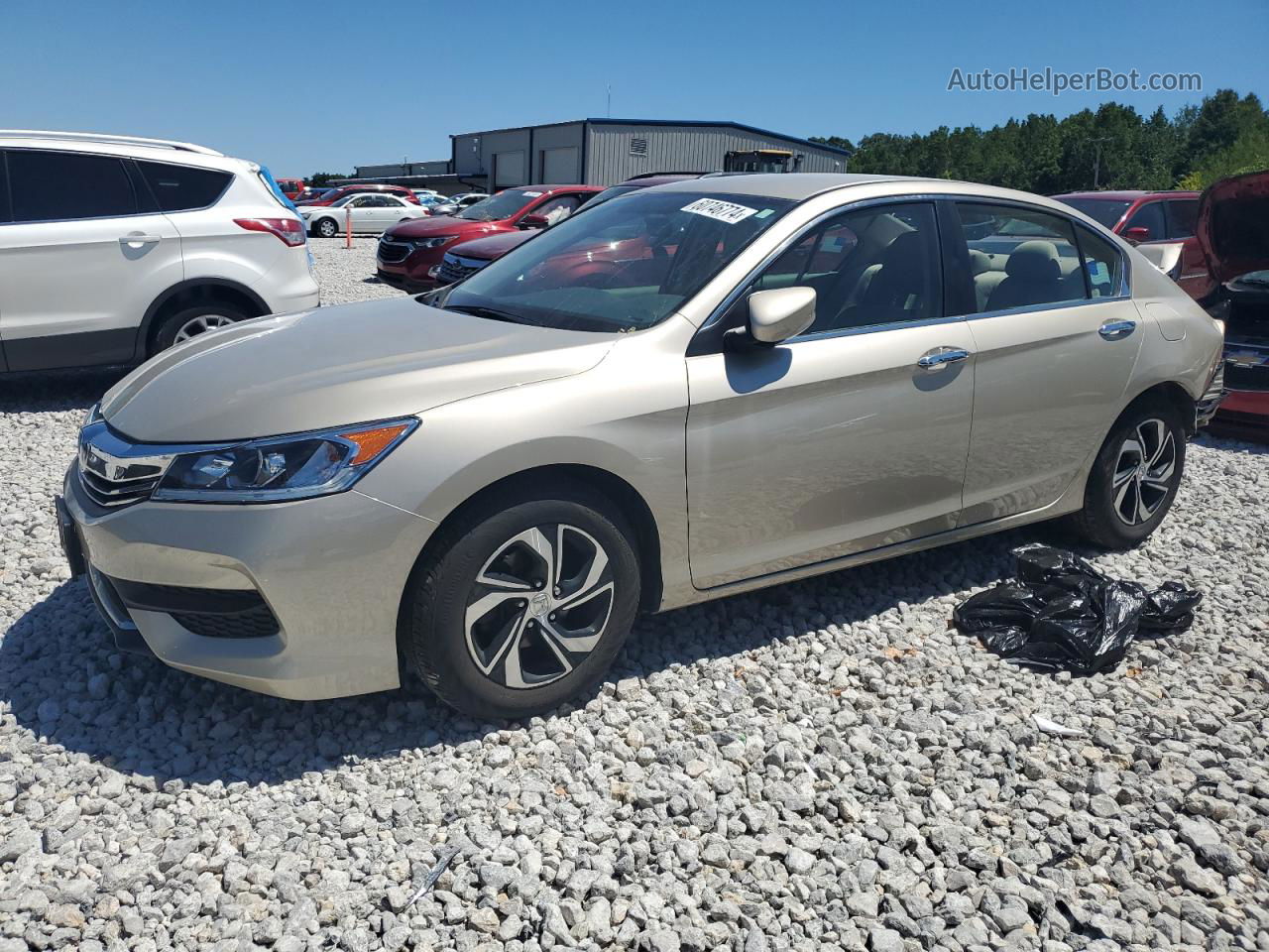 2017 Honda Accord Lx Beige vin: 1HGCR2F37HA067427