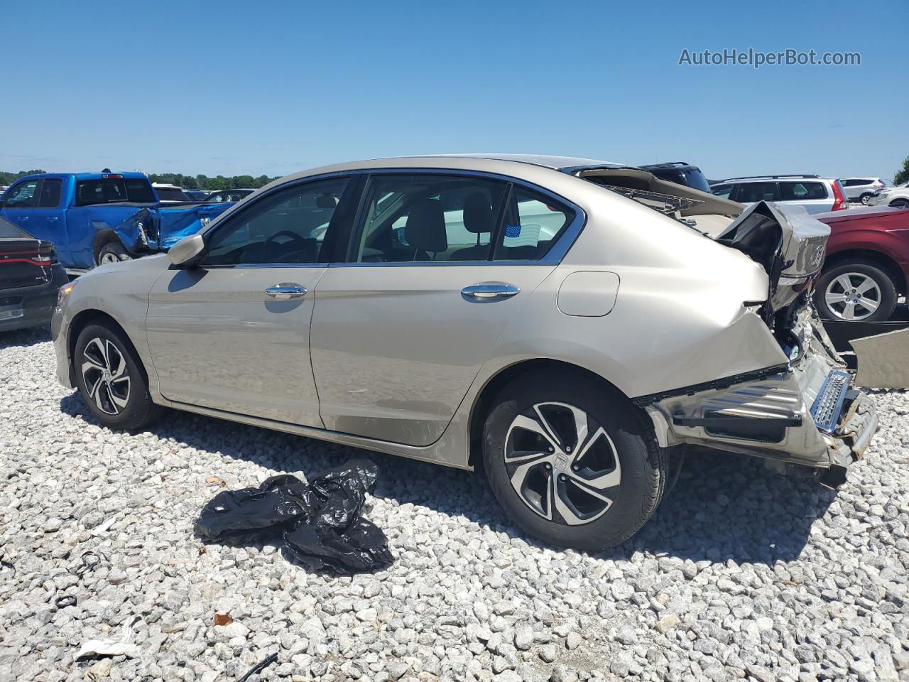 2017 Honda Accord Lx Beige vin: 1HGCR2F37HA067427