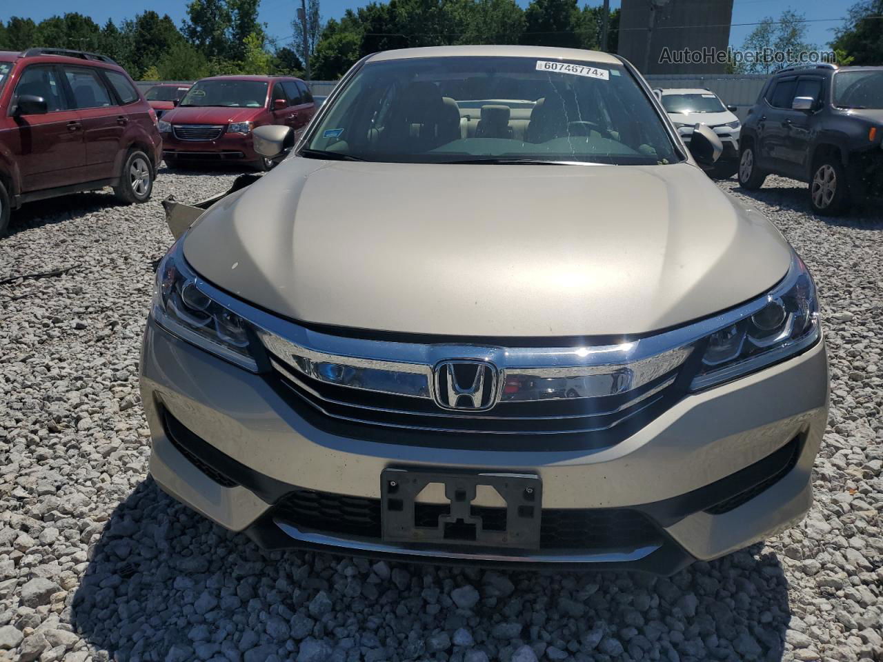 2017 Honda Accord Lx Beige vin: 1HGCR2F37HA067427